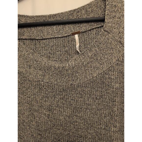 free people Xs Sweater Top Gray Ribbed - Picture 2 of 10